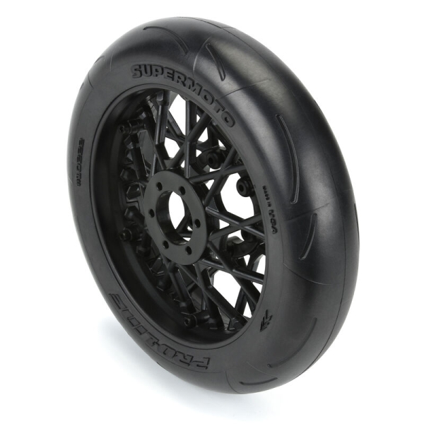 PRO1022210 1/4 Supermoto S3 Motorcycle Front Tire MTD Black (1): PROMOTO-MX